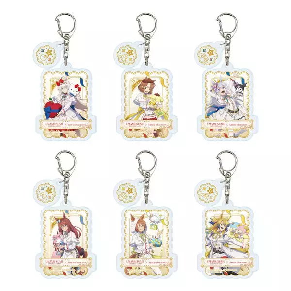「アニメ「ウマ娘 シンデレラグレイ」がサンリオとコラボ！オリジナルイラストを使用した缶バッジやアクスタなどを展開」の画像