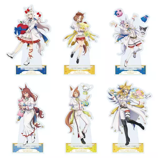 「アニメ「ウマ娘 シンデレラグレイ」がサンリオとコラボ！オリジナルイラストを使用した缶バッジやアクスタなどを展開」の画像