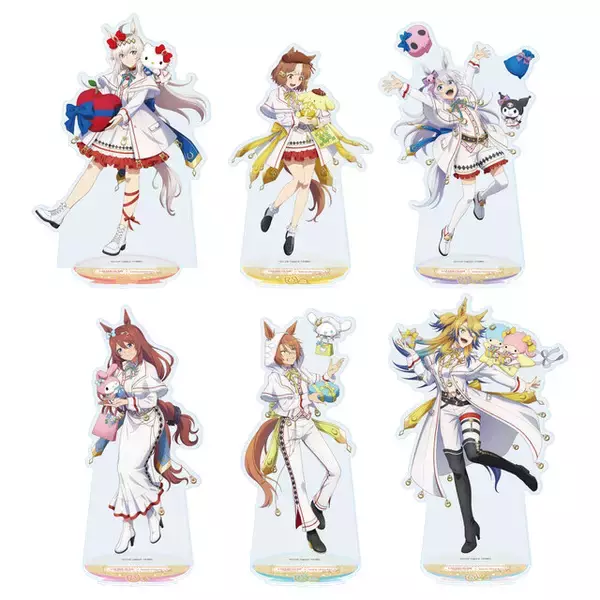 「アニメ「ウマ娘 シンデレラグレイ」がサンリオとコラボ！オリジナルイラストを使用した缶バッジやアクスタなどを展開」の画像