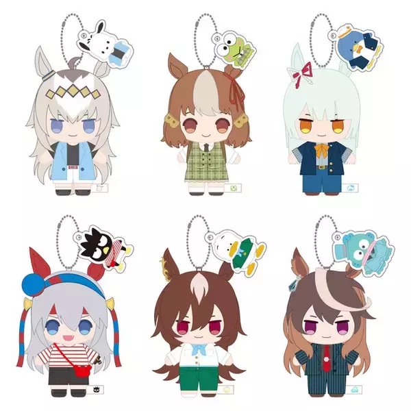 「アニメ「ウマ娘 シンデレラグレイ」がサンリオとコラボ！オリジナルイラストを使用した缶バッジやアクスタなどを展開」の画像