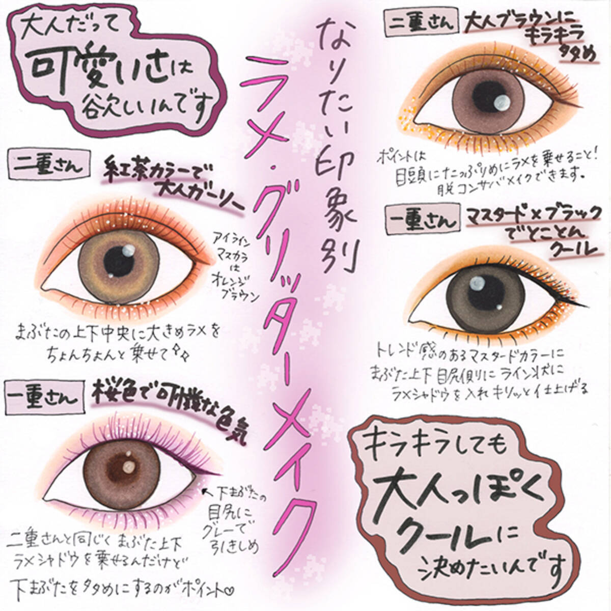 マスクをつける今こそ 目元に煌めきを仕込んで 幼く見えない 大人のキラキラメイク でマスク美人に 22年1月日 エキサイトニュース