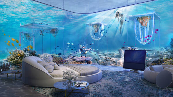 いつか泊まりたい！熱帯魚と一緒に眠る海中ホテルがロマンチックすぎる♡