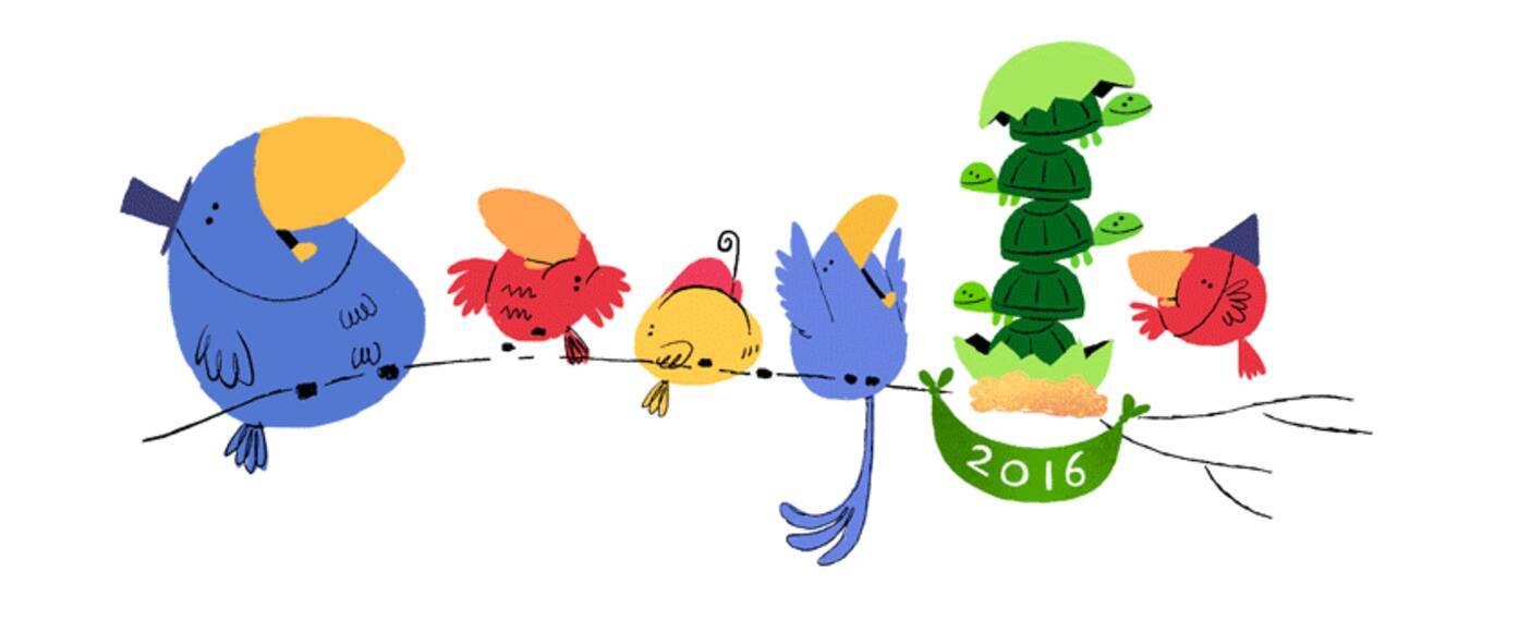 16年の Google Doodle はなんだった うるう日 オリンピック期間 新祝日山の日など 17年1月2日 エキサイトニュース