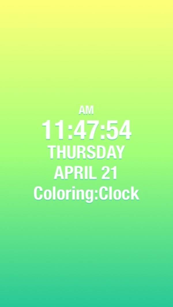 Iphoneを春色にチェンジ 好みのカラーで壁紙が作れるアプリ Coloring Clock 16年4月29日 エキサイトニュース