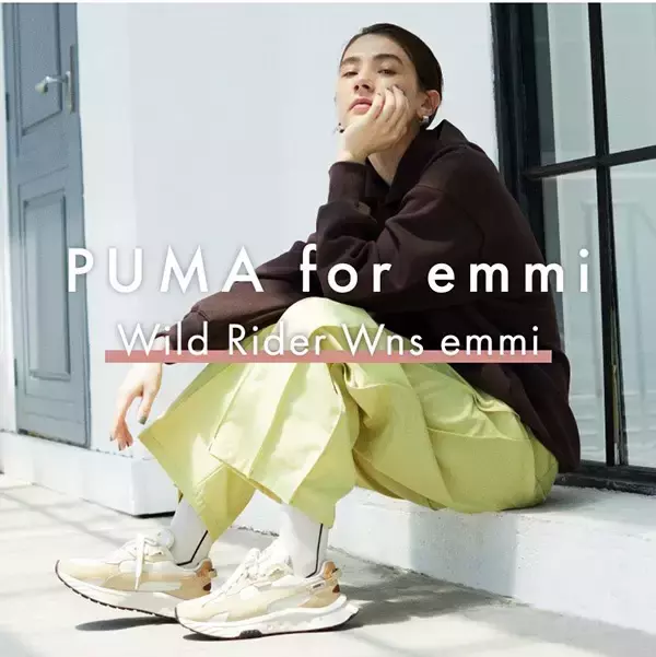 アクセントカラーが光る、「PUMA for emmi」の新作モデル。「CHICSTOCKS」とのコラボ靴下にも注目