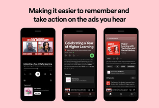 Spotify、Podcast広告をインタラクティブに　耳で聴いたスポンサーに画面からアクセス