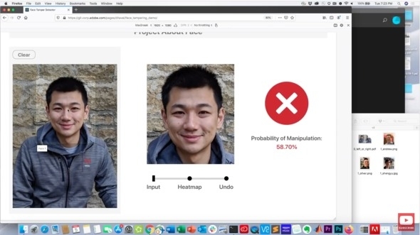 加工された顔 戻す技術披露