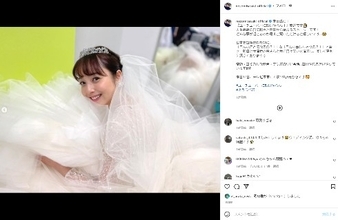 「世界一かわいい」「理想のお姫さま」　佐々木希、ウエディングドレス姿のオフショットでファン魅了