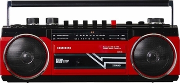 昭和感マシマシ！80年代のレトロなラジカセを再現した「ステレオラジオカセット SCR-B3」に新色レッド登場