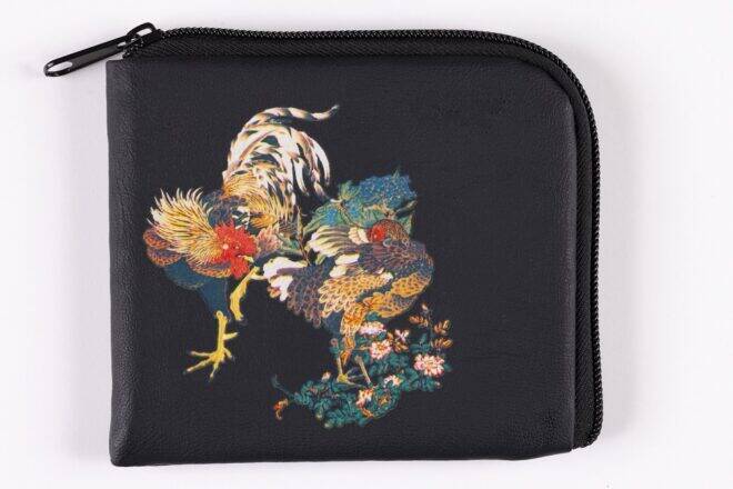 「サライ 8月号」の付録に伊藤若冲の傑作『紫陽花双鶏図』をあしらったミニ財布が登場！