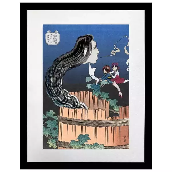 「鬼太郎が北斎先生の浮世絵の世界に！ゲゲゲ浮世絵「妖怪百物語 さらやしき 清風故人」が発売」の画像