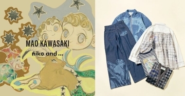 身に纏うアート。日本画家・川﨑麻央氏とのコラボアイテムが「niko and …」から新発売！