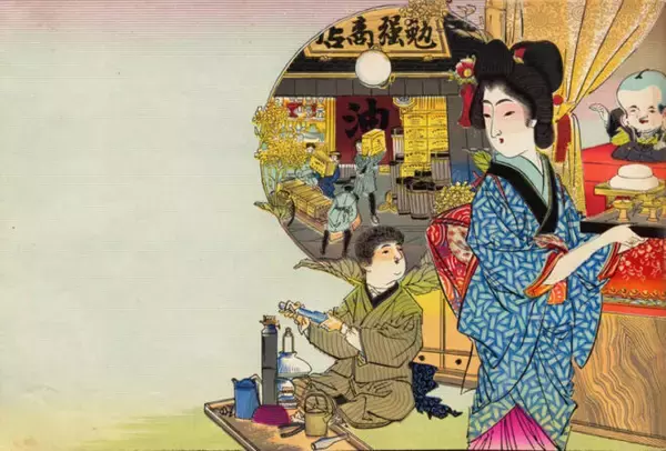 「日常的に着物を着ていた日本人が何故洋服を着るようになったのか、明治時代の「引札見本帖」に探る【中編】」の画像