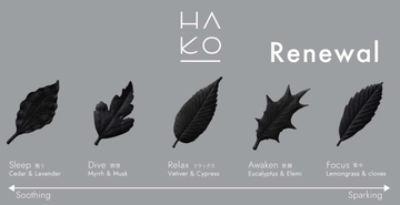 葉っぱがモチーフの和紙で出来たお香「HA KO」のブラックラインがリニューアル！