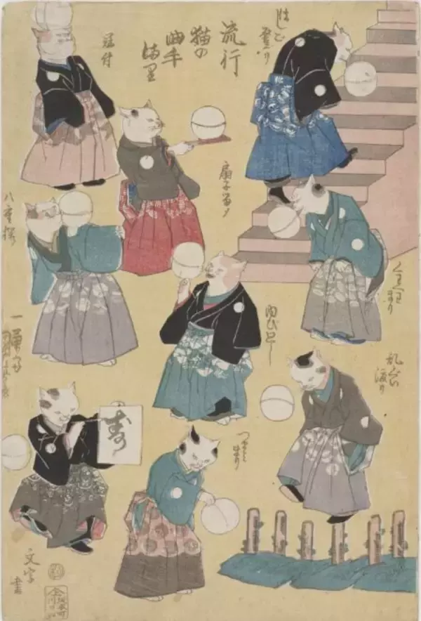 「猫の擬人化作品大集合！江戸時代の擬人化表現の面白さに着目した展覧会「もしも猫展」が開催」の画像