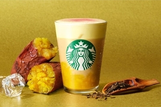 焼き芋ムースがふわふわもっちり♡スタバから『ほうじ茶香る 焼き芋 ムース ティー ラテ』新登場