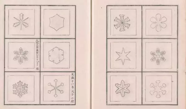 「雪の結晶は江戸時代すでに観察されていた！あらゆる雪の結晶を20年かけてまとめた古文書「雪華図説」」の画像