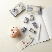 消しゴムを使っていくとお札のデザインが完成！「エアイン 富士山消しゴム＜限定＞お札富士山」発売