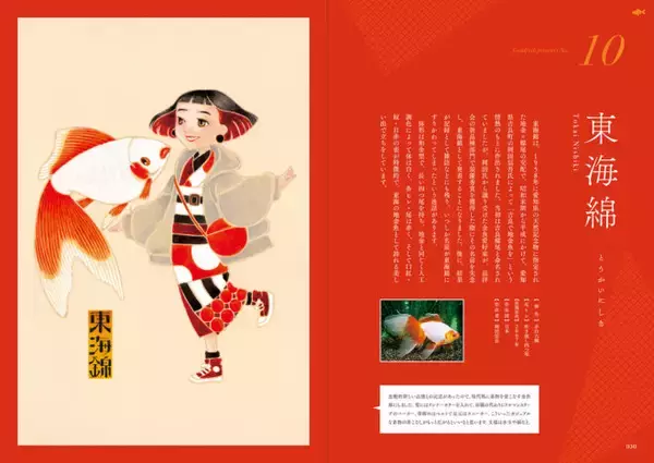 「乙女チックで可愛い〜♡優雅に泳ぐ可憐な45種類の金魚たちを擬人化「金魚姫図鑑」」の画像