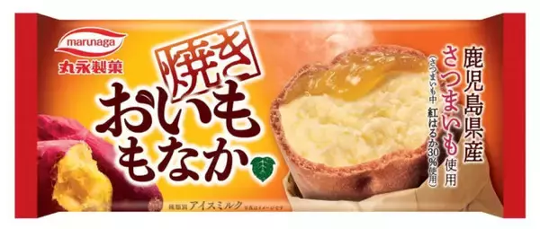 「見た目もまるで焼き芋！秋のほっこり味覚アイス「焼き おいももなか」新発売」の画像