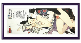 今もっとも読むべきBL！江戸の男性同士の恋愛模様を描いたBL作品「百と卍」が浮世絵木版画に！