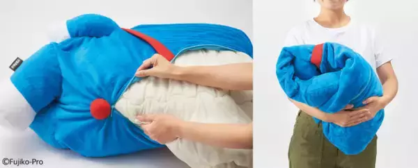 「うちにドラえもん来た！押し入れでドラえもんが寝てるような「ぬいぐるみ布団収納ケース」が最高！」の画像