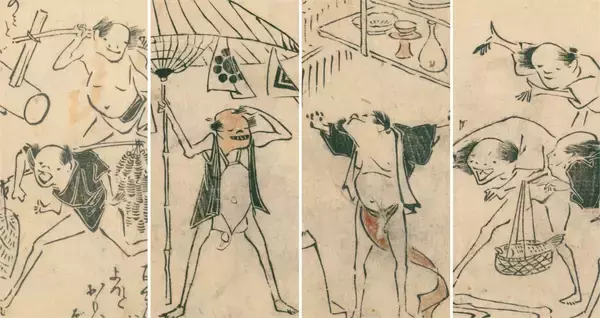 まるでマンガ！江戸時代に描かれた可愛さ溢れるユルユル鳥羽絵「鳥羽絵扇の的」