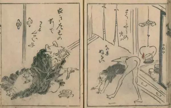 「まるでマンガ！江戸時代に描かれた可愛さ溢れるユルユル鳥羽絵「鳥羽絵扇の的」」の画像