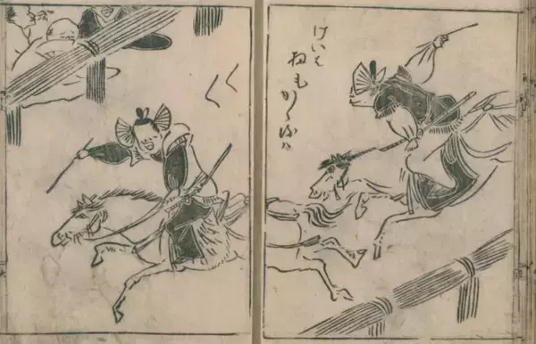 「まるでマンガ！江戸時代に描かれた可愛さ溢れるユルユル鳥羽絵「鳥羽絵扇の的」」の画像