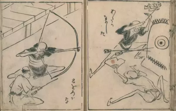 「まるでマンガ！江戸時代に描かれた可愛さ溢れるユルユル鳥羽絵「鳥羽絵扇の的」」の画像