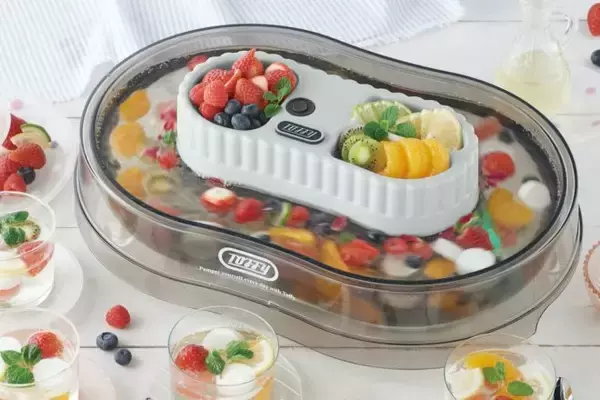 「クラシカルデザインも可愛い♪LEDライトが流れるようにキラキラ光る流しそうめん器が登場」の画像