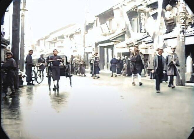 大正時代の日本のモノクロ映像をAI技術で4Kカラー映像化させた作品が超感動もの！60fpsでヌルヌル動く！