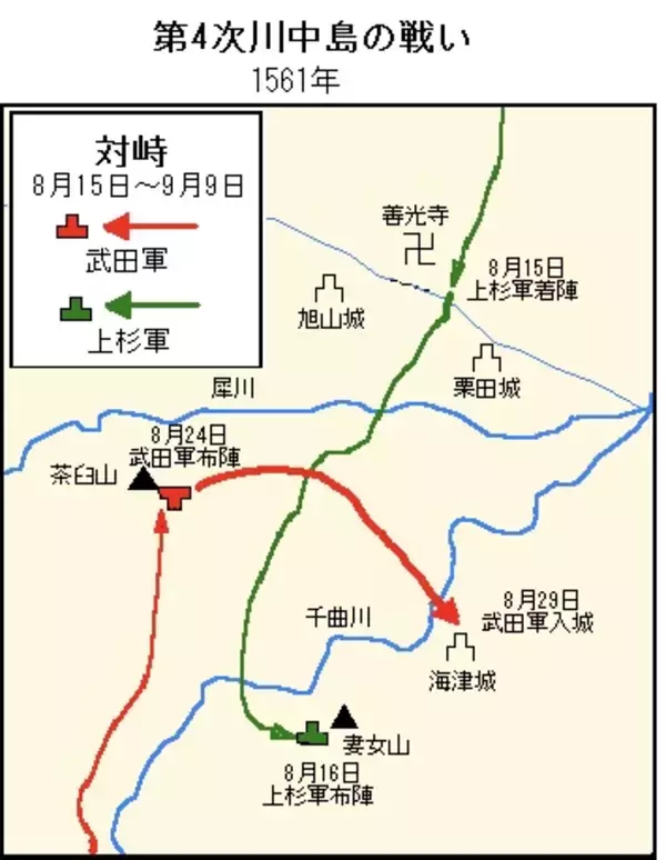 「永遠のライバル！武田信玄VS上杉謙信の川中島の戦いを改めて振り返る【その３】」の画像
