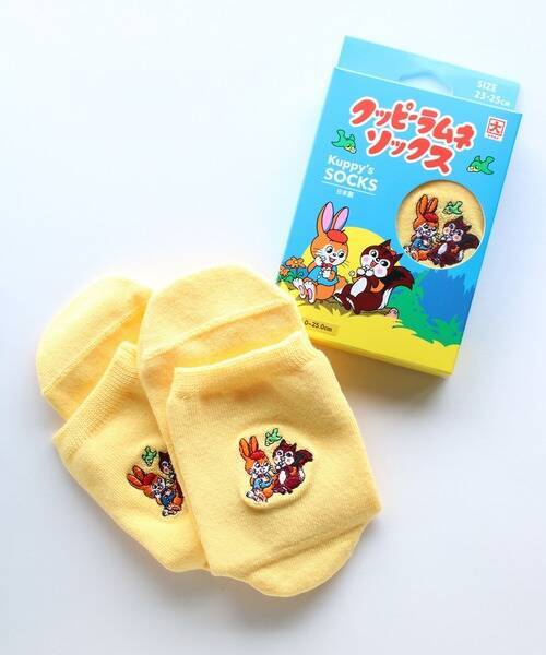 クッピーラムネのレトロ可愛いキャラクターを刺繍した クッピーラムネソックス が登場 年7月24日 エキサイトニュース