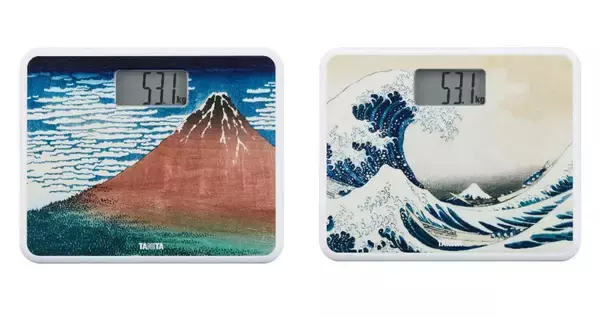 「北斎先生で健康チェック！タニタが葛飾北斎「冨嶽三十六景」モチーフの体重計を発表」の画像