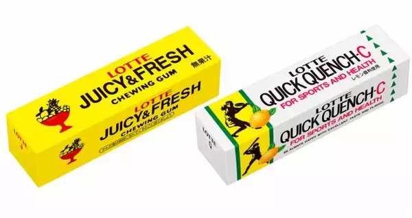 「昭和時代に人気を博した懐かしの板ガム「ジューシー＆フレッシュガム」「クイッククエンチ―Ｃガム」復刻発売」の画像