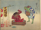 「さすがの画力！浮世絵に電線？可愛すぎる桃太郎御一行など、月岡芳年「芳年略画」の世界」の画像9