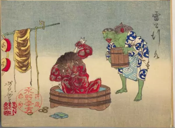 「さすがの画力！浮世絵に電線？可愛すぎる桃太郎御一行など、月岡芳年「芳年略画」の世界」の画像
