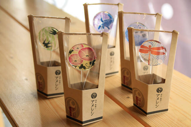 金魚の飴細工でおなじみのアメシンがソラマチ店をオープン！限定商品うちわ飴が素敵