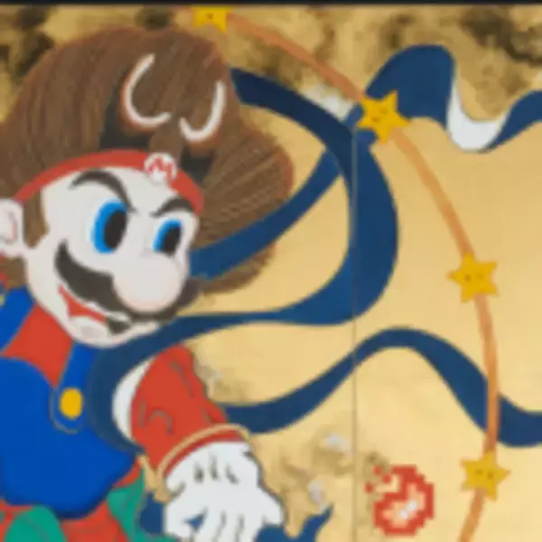 「数量限定！スーパーマリオが風神雷神の木版画になって発売！誕生30周年を記念して」の画像