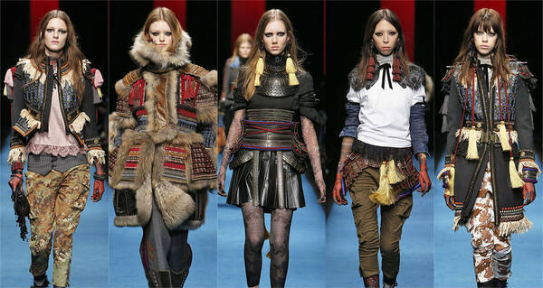 女性ファッションに鎧 武士の甲冑デザインを取り入れた Dsquared2 16年秋冬コレクション 16年3月24日 エキサイトニュース