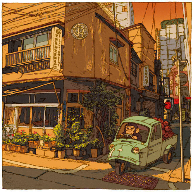 待ってた書籍化っ 懐かしくノスタルジックに東京を描く つちもちしんじ 東京下町百景 画集が発売 16年10月24日 エキサイトニュース