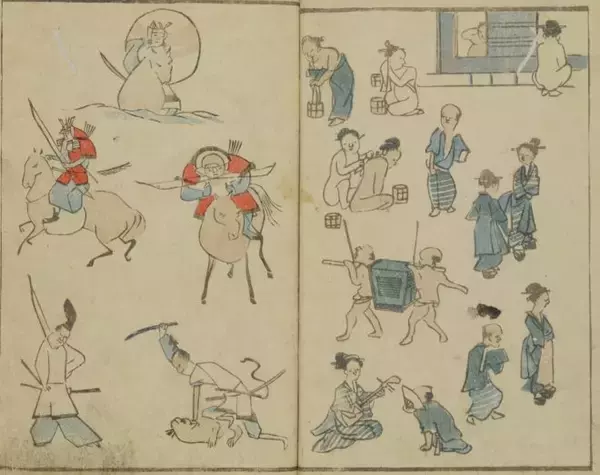 「可愛いタッチにほっこり！江戸時代の職業や庶民の暮らしぶりを描いた絵手本「諸職人物画譜」」の画像