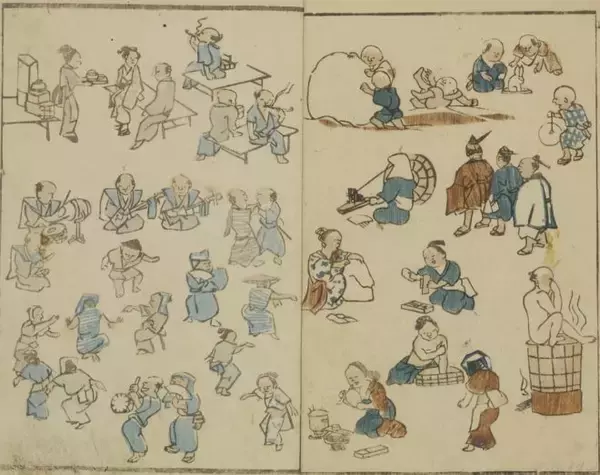 「可愛いタッチにほっこり！江戸時代の職業や庶民の暮らしぶりを描いた絵手本「諸職人物画譜」」の画像