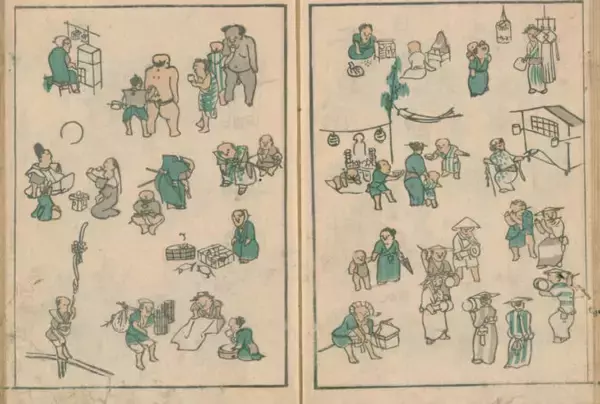 「可愛すぎか！豆粒ほどの人々を所狭しと描いた江戸時代のキャワワ日本画「文鳳麁画」」の画像