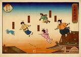 「猫感がつよいwww 浮世絵チックなドラえもんたち、お江戸の空を飛ぶ♪」の画像3