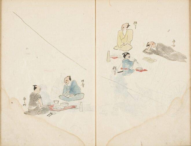 呑んでばっかwww 江戸時代の下級武士のリアルな暮らしを記した貴重な絵日記「石城日記」