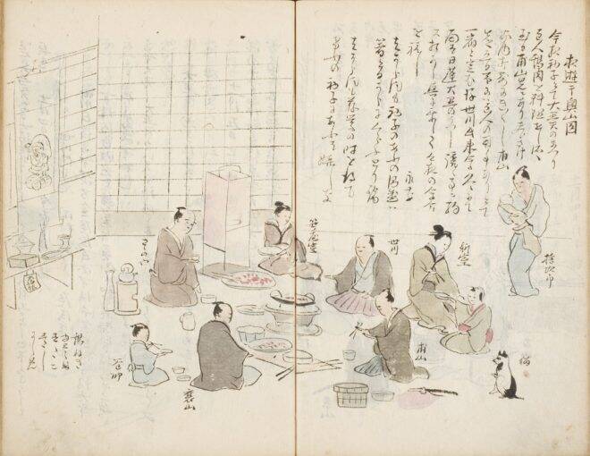 呑んでばっかwww 江戸時代の下級武士のリアルな暮らしを記した貴重な絵日記「石城日記」