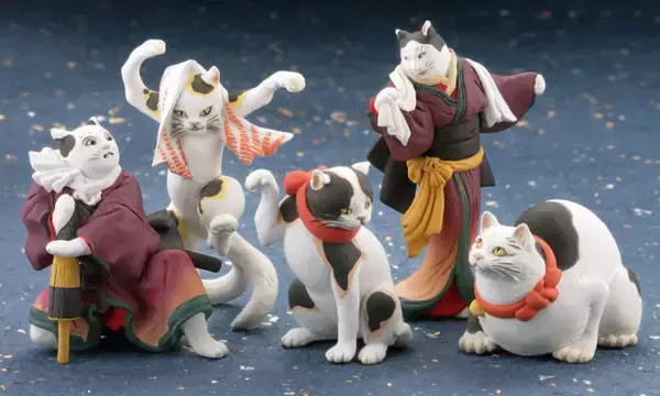 「猫又もいるし最高じゃないか！絵師・歌川国芳の可愛すぎる猫作品がミニフィギュアになった」の画像