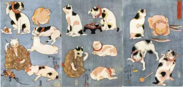 「猫又もいるし最高じゃないか！絵師・歌川国芳の可愛すぎる猫作品がミニフィギュアになった」の画像